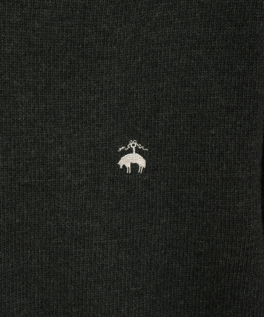 BROOKS BROTHERS Wool Solid Sweater (Dark Green) (Bbwrmog402)
