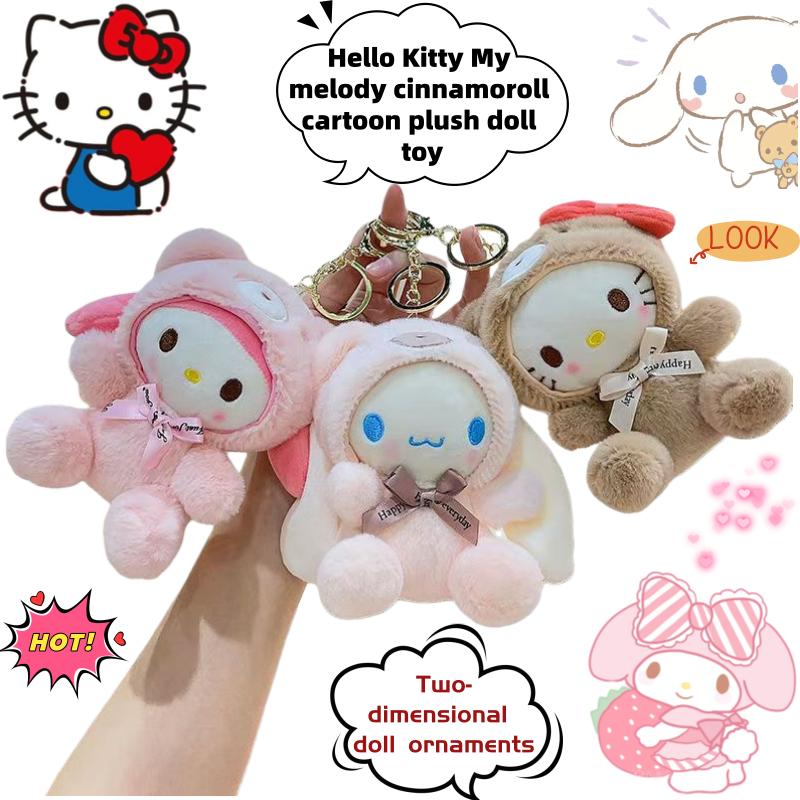 Новая Hello Kitty My Melody Cinnamoroll Креативная Мультяшная Плюшевая Кукла Игрушка Подарок Личность Аниме Периферийная Кукла Украшения