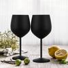 Unbreakable Wine Goblet Black Champagne Cup Drinkware Stainless Steel Wine Glass Cocktail