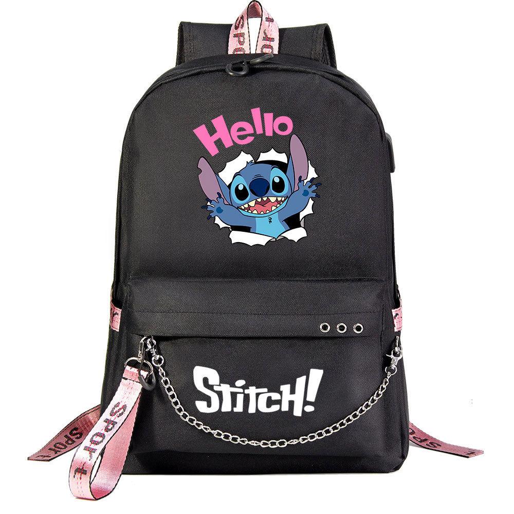 Anime Backpack Usb Teen Student School Bag Men'S And Women'S Leisure Travel Backpack