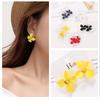 Wedding Ear Hook Petal Stud Earrings Bohemia Spray Paint Ear Stud Dangle Flower Earrings Ear Studs