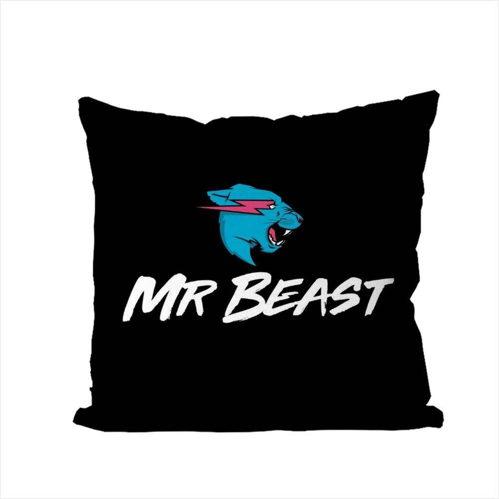 Mr BBeast Pillow Case For Car Sofa Decorative Home Doublesided Print Plush Square Throw Pillow Cushion Cover