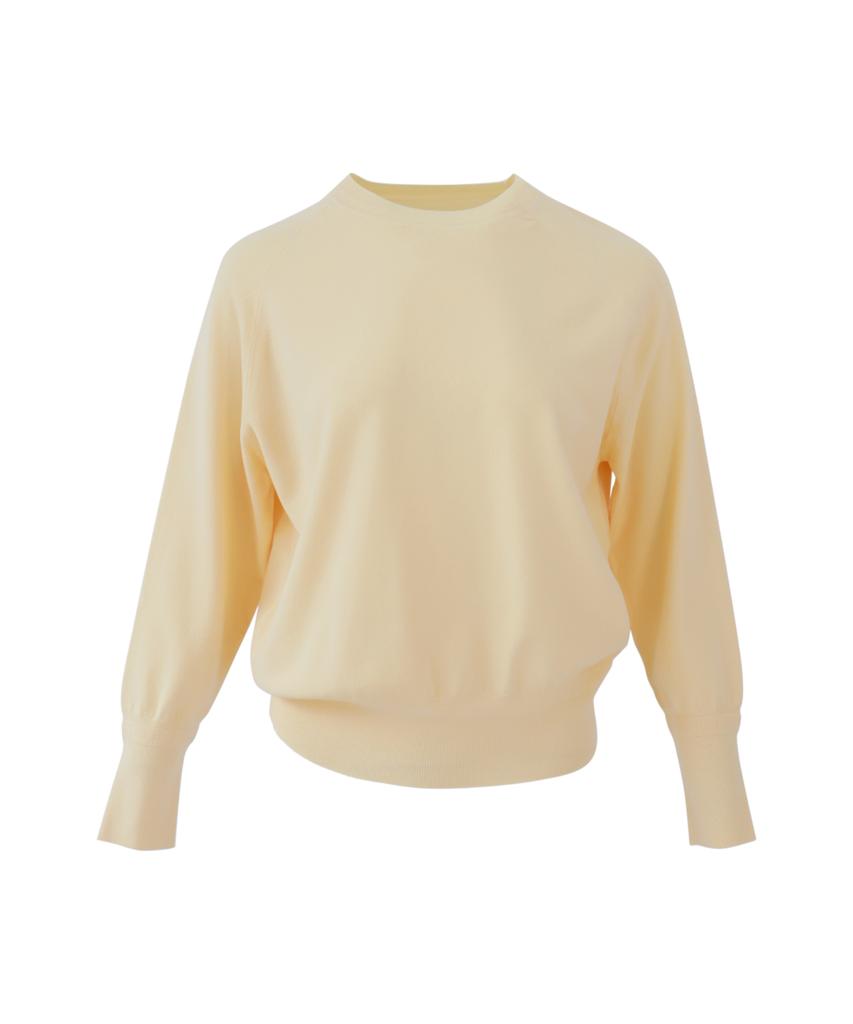 Baseukala Шикарный Реглан Круглый Вырез Длинный Рукав Вязаный Изделие (5Colors)