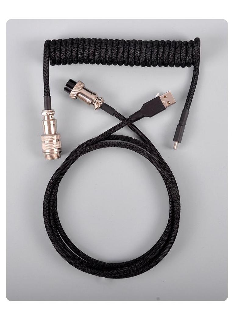 Кабель для механической клавиатуры Type-C Aviation Plug с пружинным разъемом