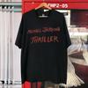 Американская 300г Плечевая Майкл Джексон Триллер Триллер Альбом Музыка Футболки с коротким рукавом Блокбастер Винтажные Графические Футболки
