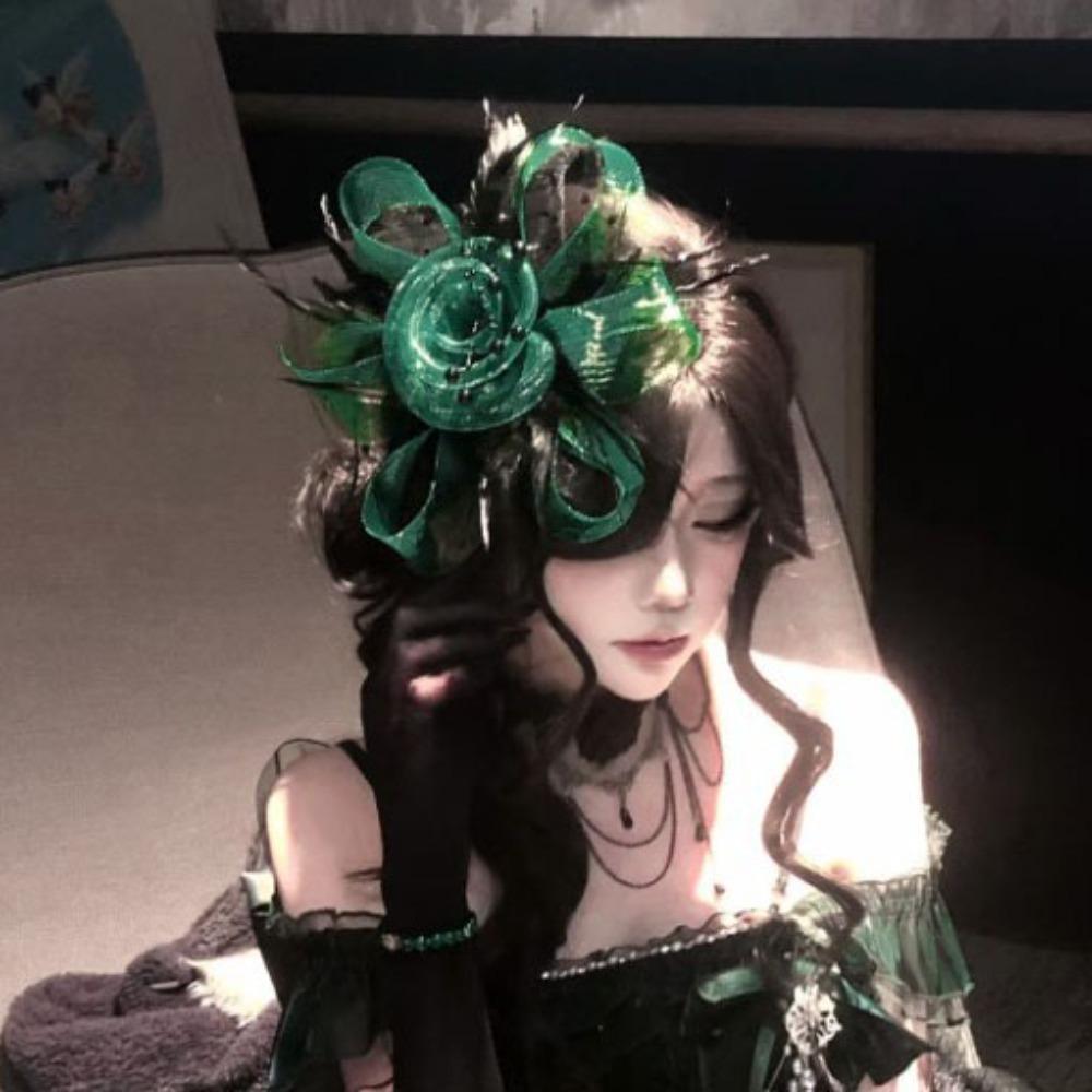 Sweet Feathers Fascinator Hat Flower Funeral Headdress Fashion Veil Hat Headwear  Lady/Bride