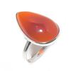 Natural Carnelian Gemstone 925 Sterling Silver Jewelry Ring Size 6.5 N2s28