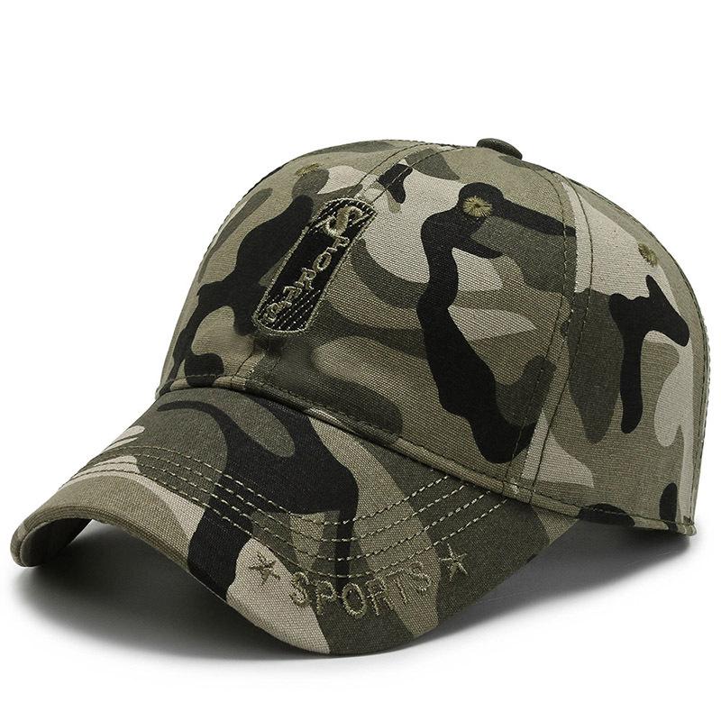 Hat Men's Versatile Camouflage Embroidered Cap Women's Tongue Cap Casual Outdoor Baseball Cap Couple Sun Hat Tide