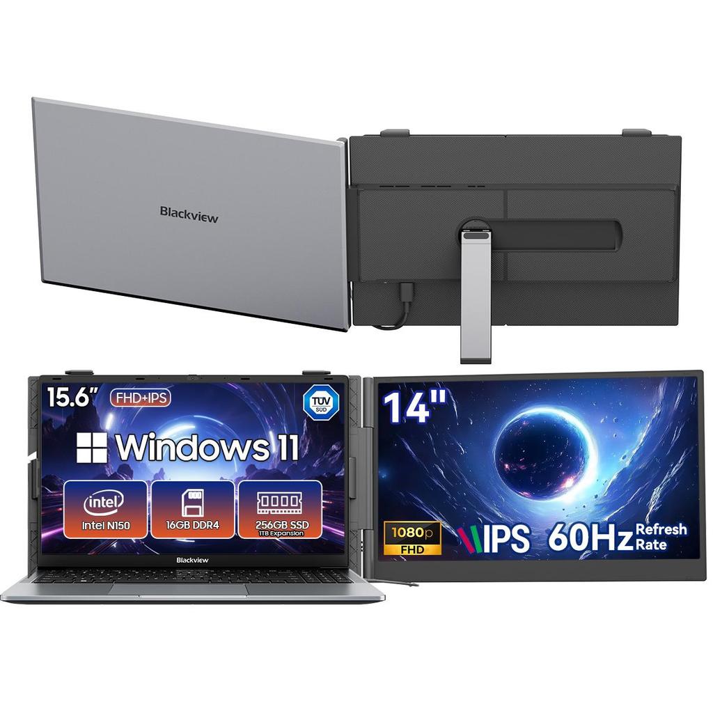 Blackview Ноутбук AceBook 6-го поколения Intel N150 15,6 дюйма 16 ГБ+256/512 ГБ