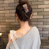 Autumn Winter Chic Bow Fluffy Hair Claw Elegant Women Back Head Shark Clip Fashion Hair Accessories
