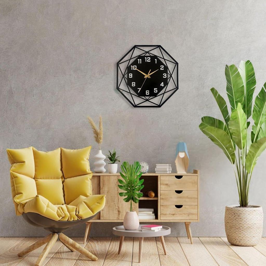 Antique Metal Wall Clock for Hall Big Size | Modern Decorative Clocks for Living Room Stylish | Designer Wall Watch