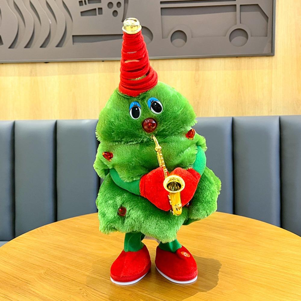 35см Рождественская плюшевая игрушка Снеговик Лось Танцующие Поющие Мягкие игрушки Электрическая плюшевая кукла Домашний декор