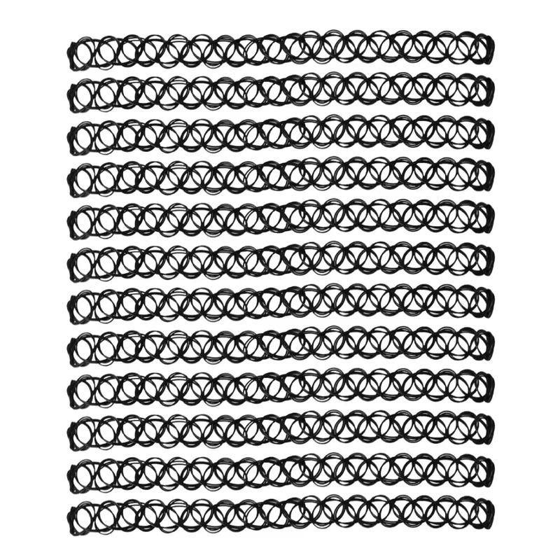 Винтажный эластичный плетеный леска Чокер Готический черный Чокер 1 шт. Модное ожерелье для Панк девушки Женщинам Подарок