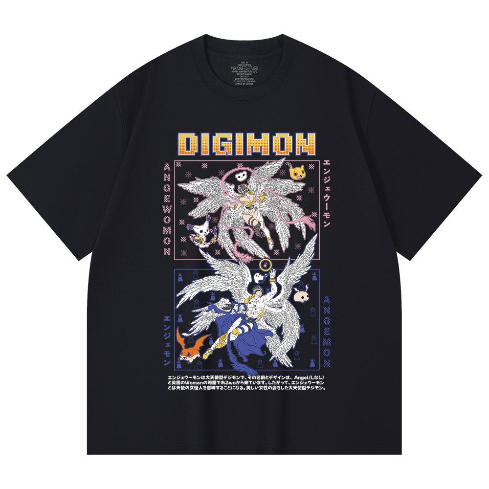 230 Gsm 100% Cotton Digimon V7 Print Unisex Heavy Cotton T Shirt