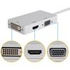 Mini DisplayPort To HDMI 4K VGA DVI Adapter Cable 3-in-1 1080P Thunderbolt Mini DP To VGA HDMI DVI Converter for Macs Laptop PC