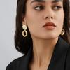 Elegant Geometric Alloy Earrings With Irregular Shapes Trendy Gold Circle Design