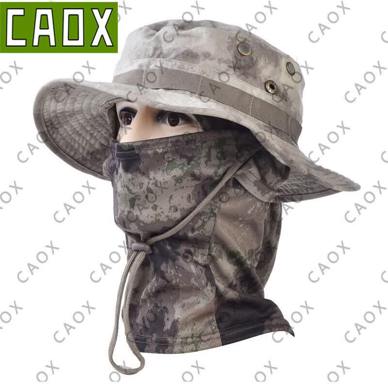 CAOX Camouflage Boonie Hat & Neck Gaiter Set