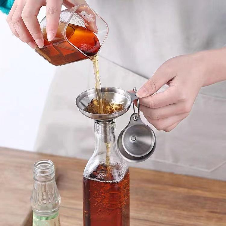 304 Stainless Steel Sandblasted Funnel Integrated Liquid Dispenser