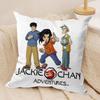 JJackie Chan Adventures Cushion Cover Soft Plush Fabric DoubleSided Printed Sofa Cushion Cover for All Seasons Home Decor Gift