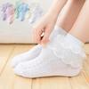 Baby Girls Socks Solid Color Lace Short Socks Cotton Kids Socks