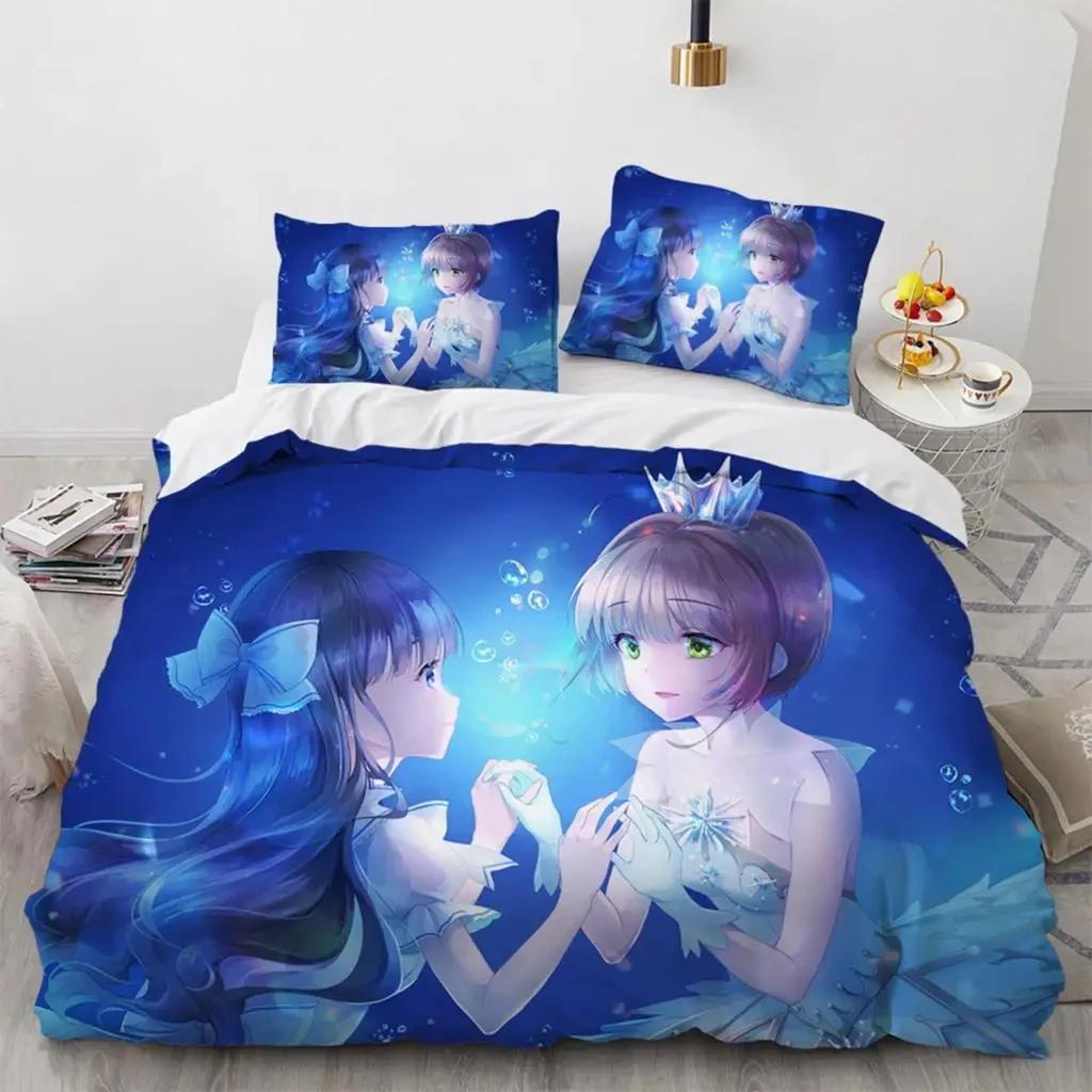 Anime Cardcaptor Sakura Bedding SetDuvet Cover Comforter Bed Set Quilt Cover PillowcaseKing Queen Twin Size Boys Girls Adults