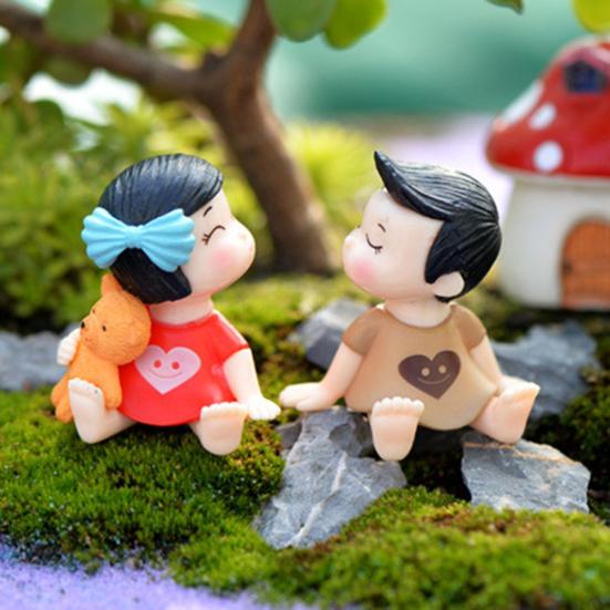 2 шт. милый бант для девочек и мальчиков, мини-кукольный домик, микропейзаж, миниатюрные украшения