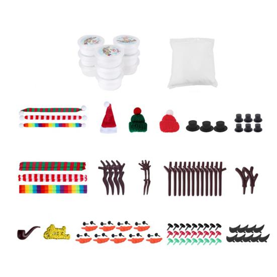 Набор для лепки снеговика из самозатвердевающей глины, рождественские поделки для детей 4-12 лет, забавный набор для лепки снеговика своими руками для украшения праздничной вечеринки