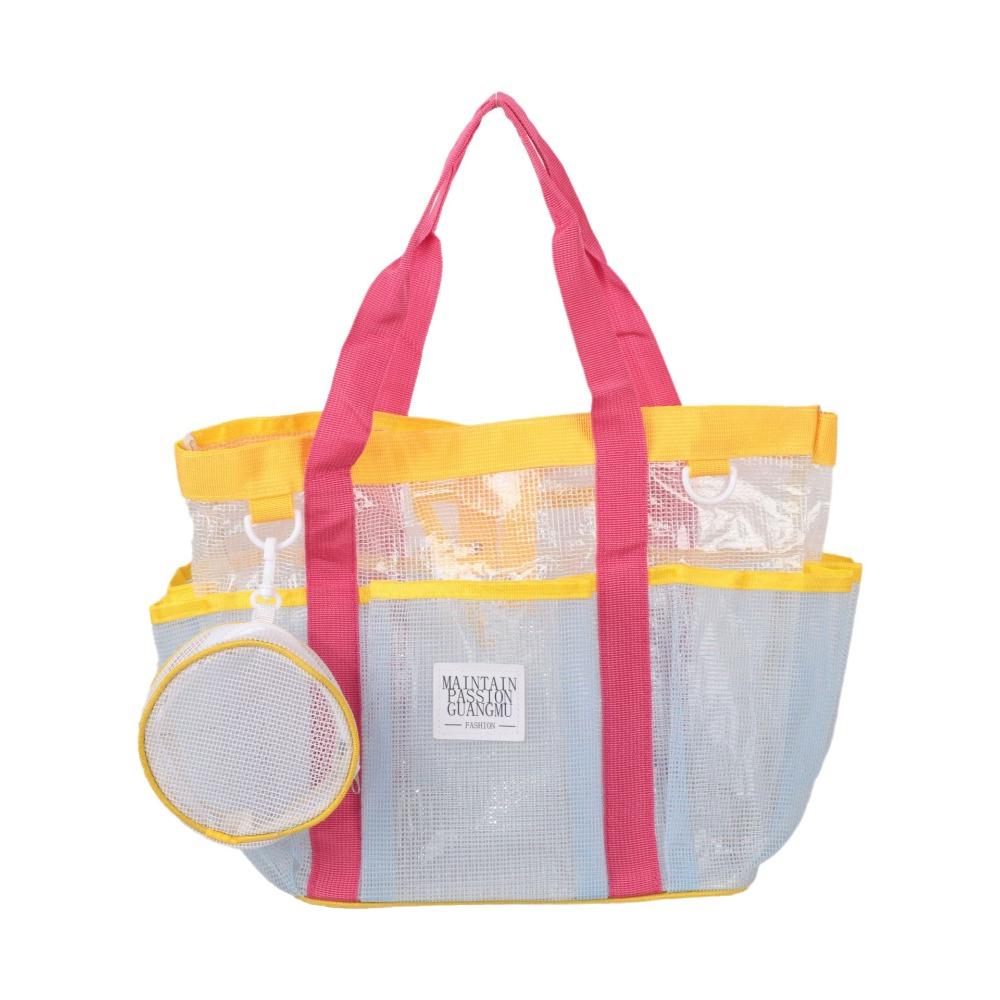 Large Capacity Mesh Swim Bag Breathable Swimming Handbag Durable Beach Storage Bag Swimming