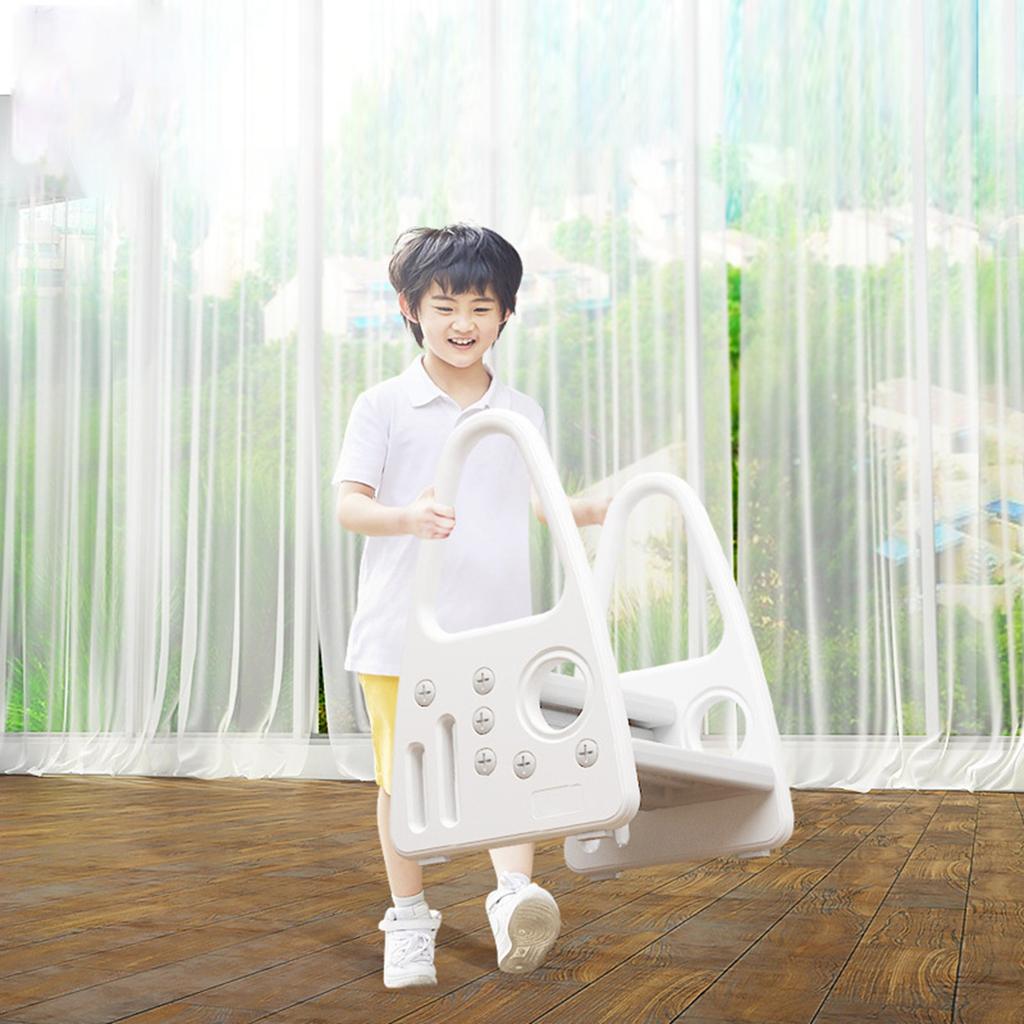 Детская стремянка-табурет, безопасная двухуровневая детская стоячая башня с поручнем для ванной комнаты, кухни, серая