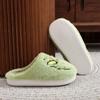 2024 Women Plush Slippers Autumn Winter Warm Funny Green Haired Monster Shoes Cute Fluffy House Non Slip Couples Cotten Slippers
