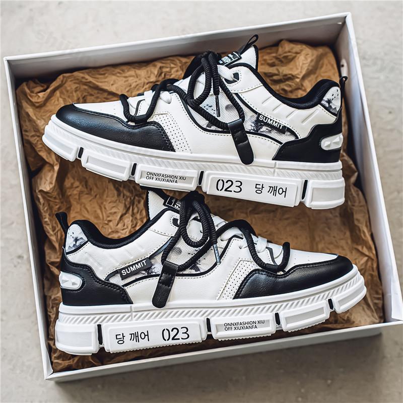 Модная мужская новая модная тенденция повседневная низкая посадка обувь на толстой подошве весна 2025 удобная универсальная нишевая конструкция нескользящие массивные кроссовки