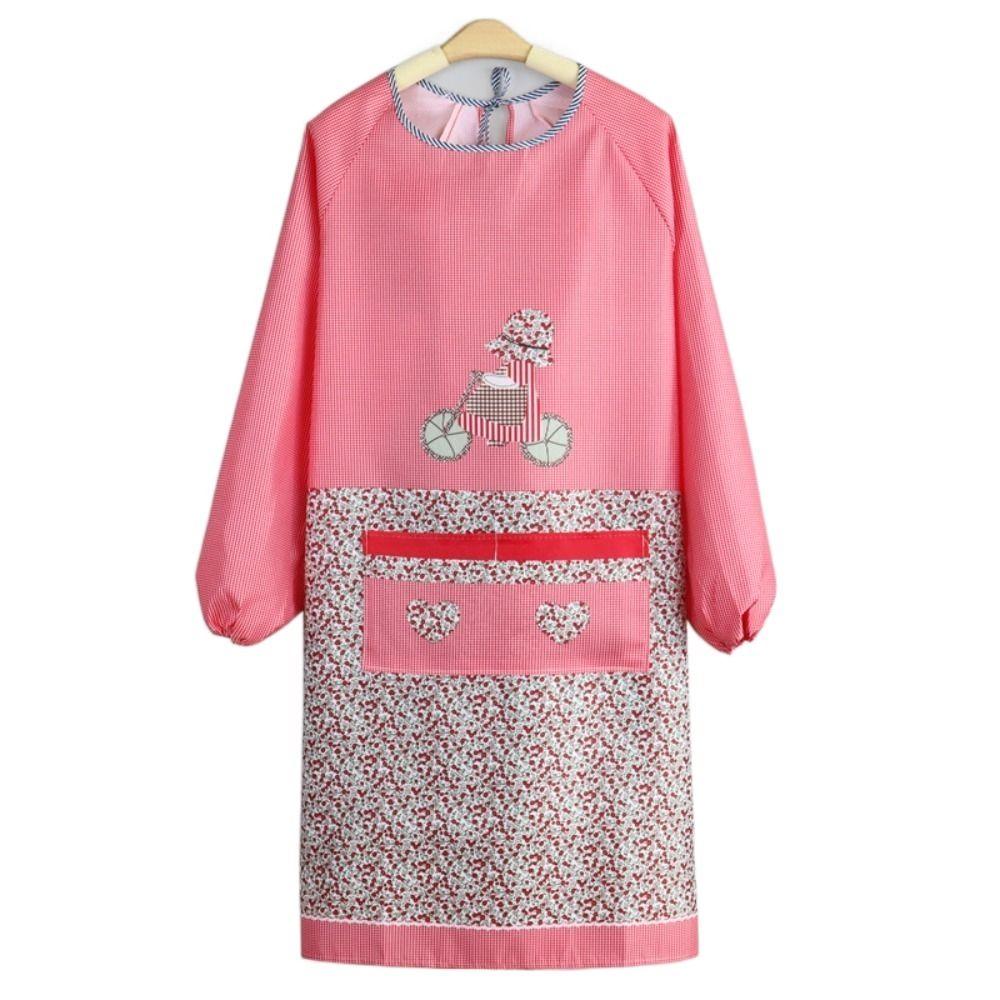 Oil-Proof Long Sleeves Cooking Apron Anti-Dust Cooking Cover Clothing Kitchen Apron Restaurant