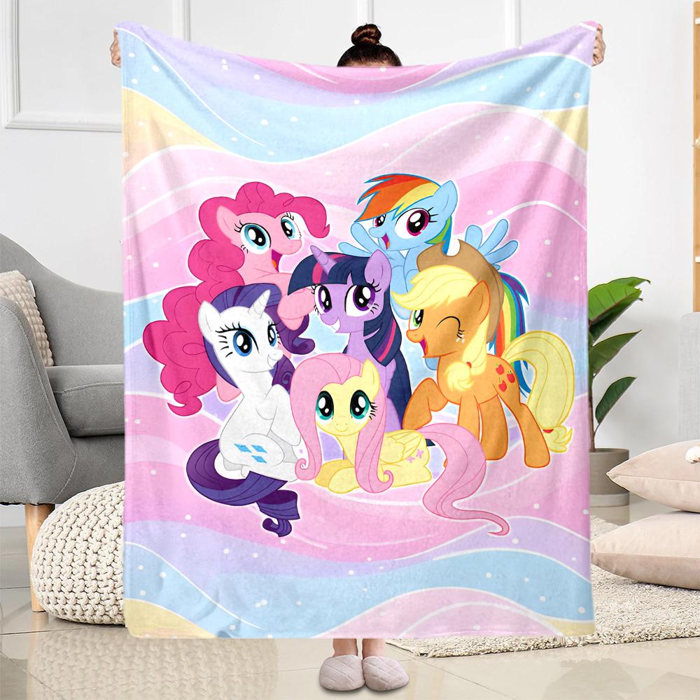 1pc Little Pony Friendship blanket Soft and Warm for Sofa Office Camping Travel Livingroom Great Gift for Friends and Family Comfortable