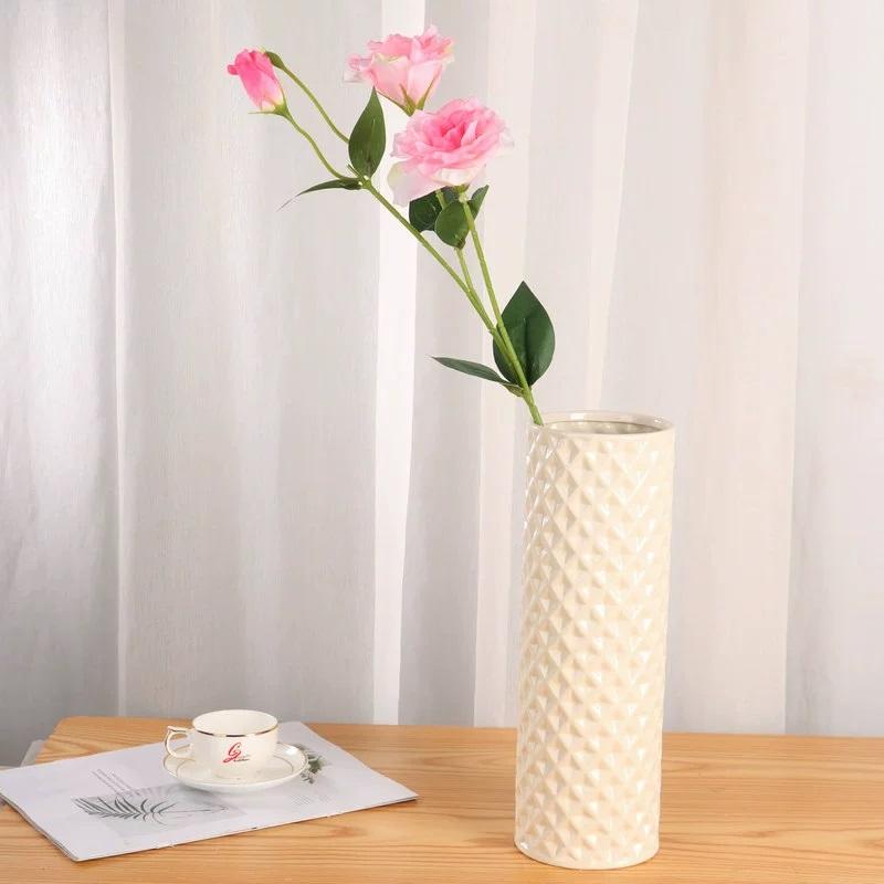 6 шт. шелковых искусственных цветов с длинным стеблем, искусственные цветы, композиция из веток, 18 головок для свадебного букета, домашнего декора