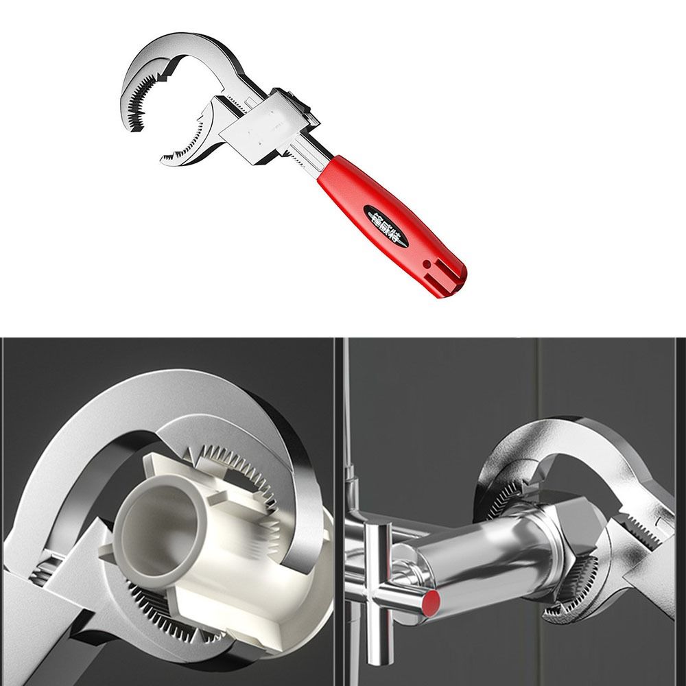 Double-ended Bathroom Wrench 4-in-1 Sink Plumbers Wrench Adjustable Faucet Wrench Kitchen