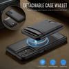 For Samsung Galaxy A13 4G/Galaxy A13 5G Magnetic Case JEEHOOD J10 Leather Back Phone Cover with Detachable Card Holder Kickstand