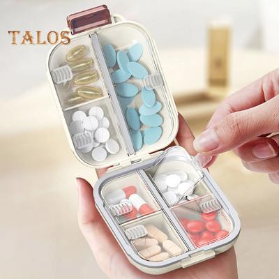 Ящик для хранения дозатора таблеток Большая вместимость Несколько отделений Маленький разделитель лекарств Портативный герметичный ящик