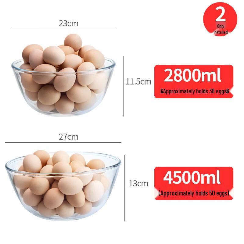 Большая стеклянная миска для салата и супа ZISIZ