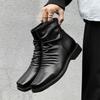 Fashion High Quality Ankle Boots Men Leather Winter Vintage Soft Leather High Top British Style Zipper Wedding Dress Business Mens Boots