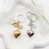 Sweet Cool Wind Big and Small Peach Heart Keychain Y2k Niche Diamonds Love Bag Pendant Decoration Accessories for Women