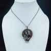Tree Of Life Snowflake Obsidian Pendant, 999 Copper Wire Wrapped Gemstone Handmade Dainty Jewelry Pendant, For Her