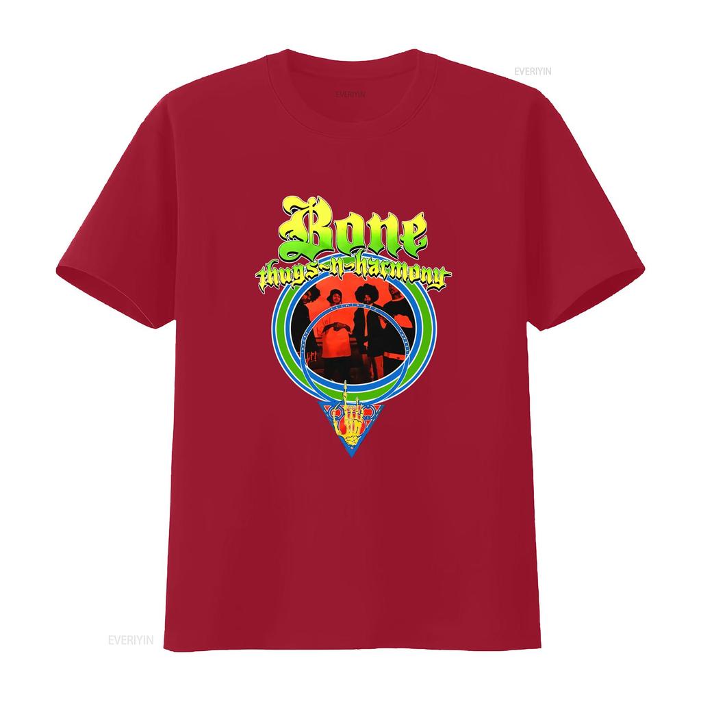 Authentic BONE THUGS N HARMONY I E S Slim Fit T Shirt Black Band Design vintage Washed Unisex Stylish Versatile homme Slightly