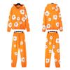 Premium Cotton Puffed Floral Hoodie Jogger Set Unisex Streetwear Casual Outfit Fall