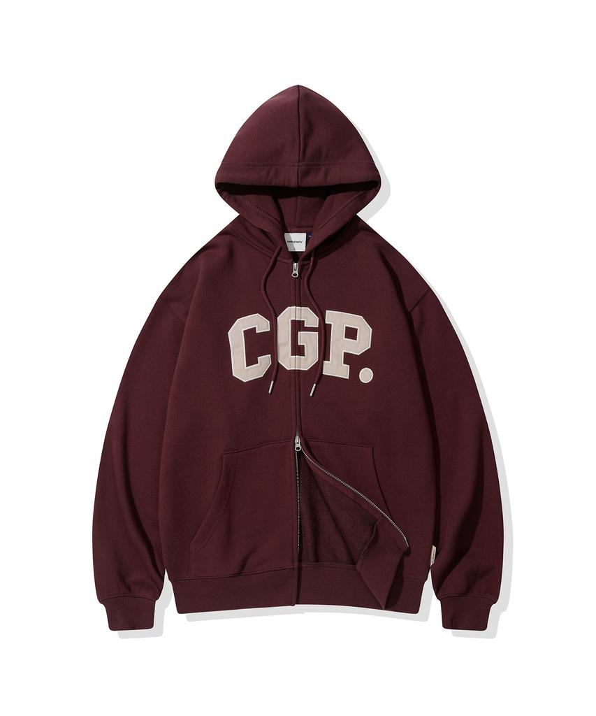 Толстовка на молнии с логотипом CGP_Бордовый