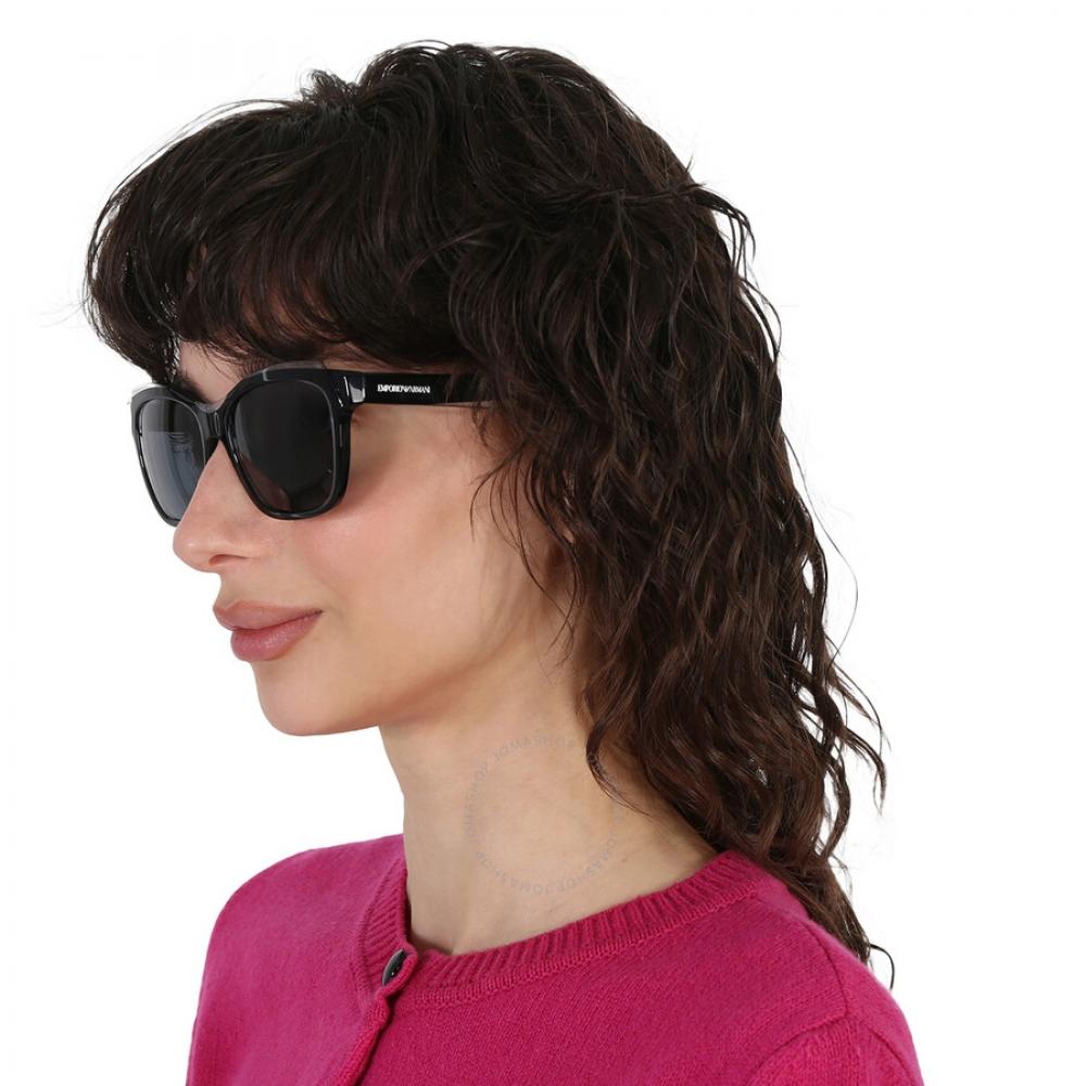 Emporio Armani Dark Grey Square Ladies Sunglasses Ea4209 605187 54