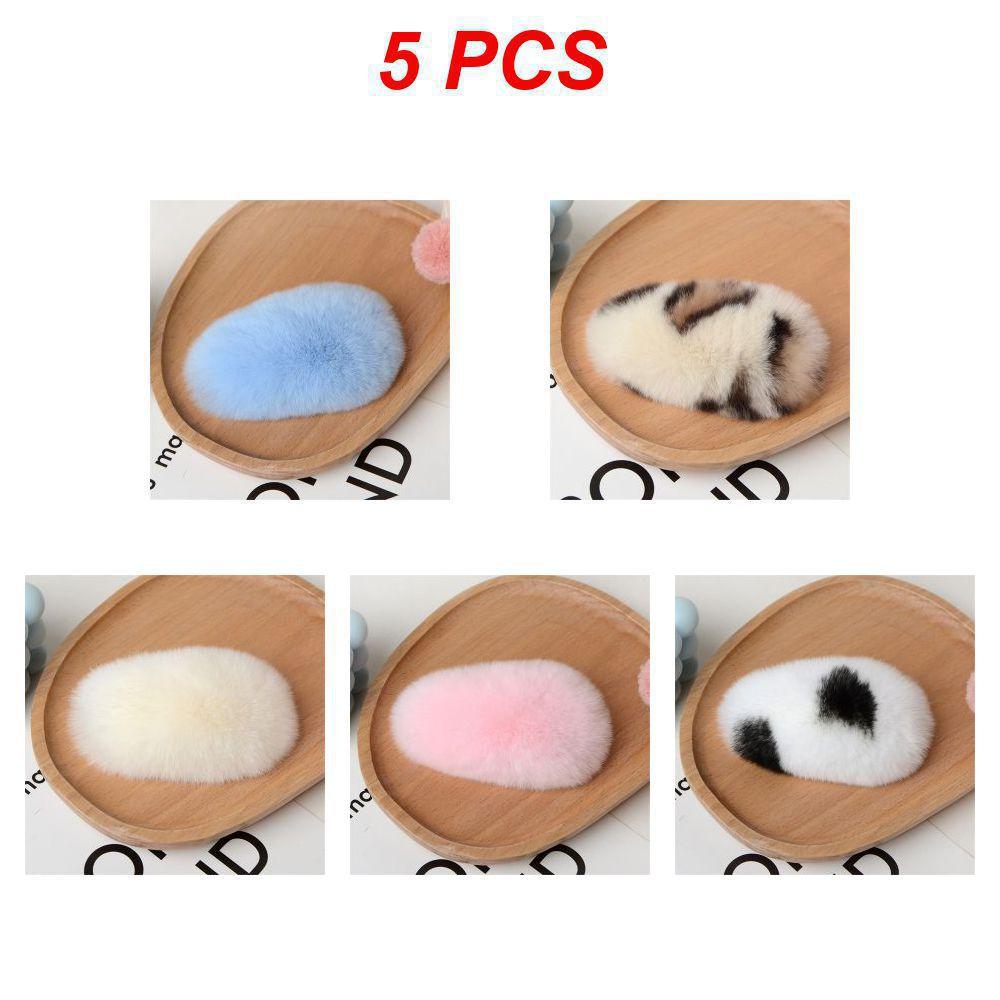 1/3 шт. Зимняя милая пушистая заколка для волос для женщин и девочек, однотонная боковая заколка для волос, BB-заколка, милая плюшевая заколка для волос, цветной аксессуар для волос