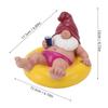 Garden Floating Gnome Pool Floater Gnome Statue Resin Pool Party Relaxing Funny Garden Floating Gnome Figurine for Outdoor Decor