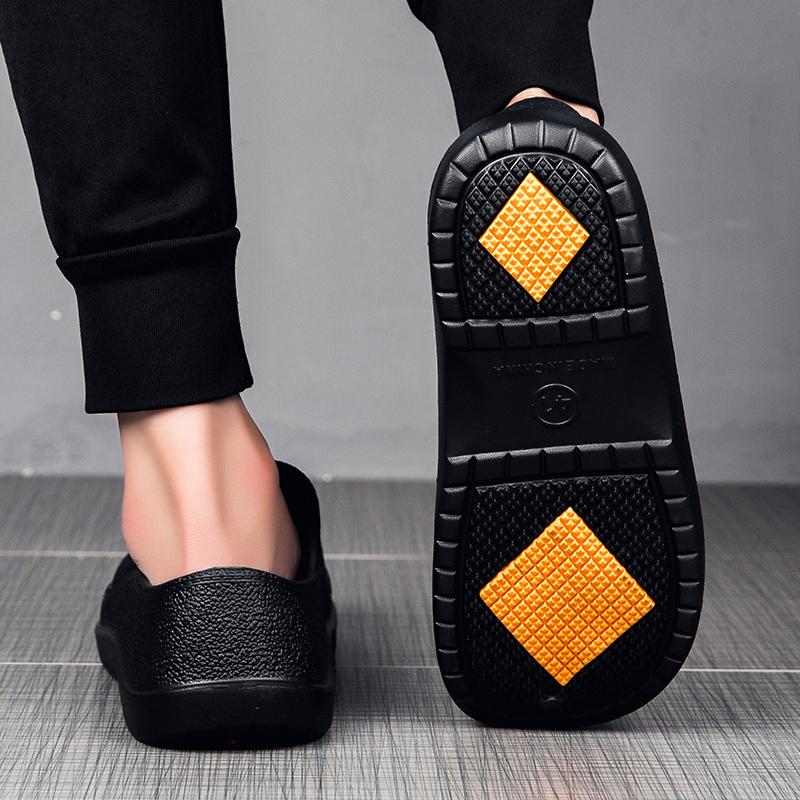 Мужская рабочая обувь для повара, водонепроницаемые маслостойкие кухонные рабочие ботинки для повара, нескользящие непромокаемые ботильоны, мужская защитная обувь для отеля, ресторана