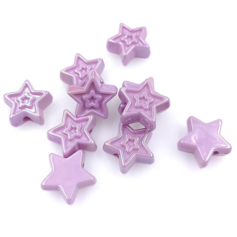 5pcs Fashion for Earrings DIY Handmade Accessories Bracelet Necklace Making UV Phantom Color Stereo Star Beads Creative Jewelry Materials Accessories