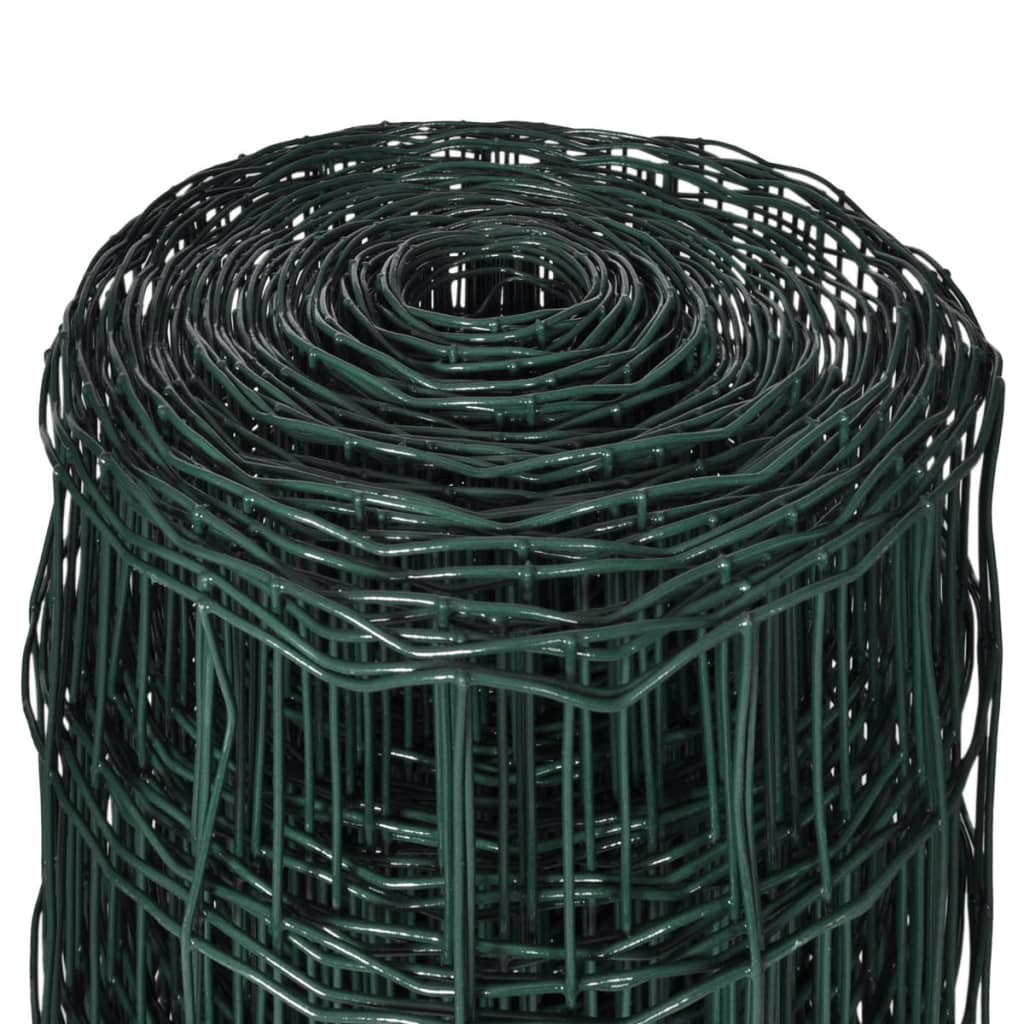 Vidaxl Euro Ogrodzenie, Stalowe, 25 X 1,0 M, Zielone